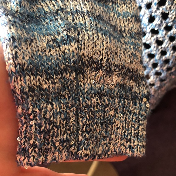 Pretty Blue Sequin Women’s Cover-Up/Jacket - Picture 6 of 11